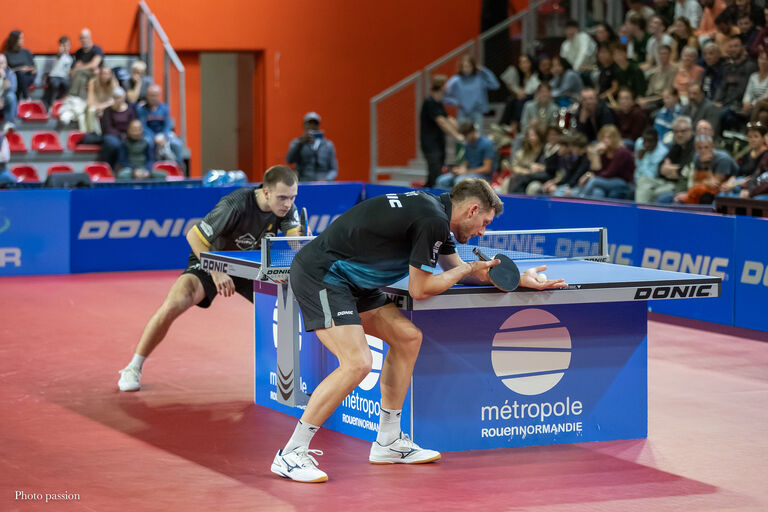 Lilian Bardet, joueur du SPO Rouen, en action lors de la réception de Bruille en saison régulière