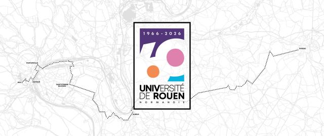 Le logo des 60 ans sur une carte des campus