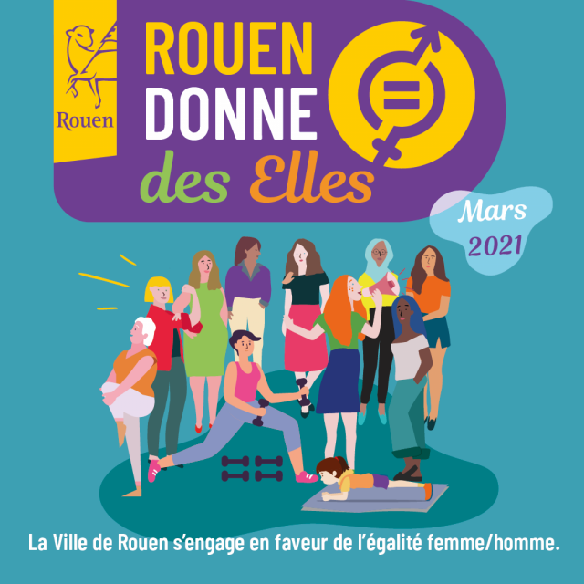 Rouen donne des elles : les femmes à l'honneur ! Visuel carré "Rouen donne des elles" 2021