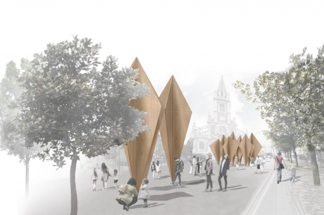 Perspective du projet place Saint-Sever Perspective du projet place Saint-Sever