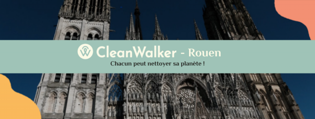 Ramassage de déchets sur les quais Bannière "Cleanwalk" Rouen