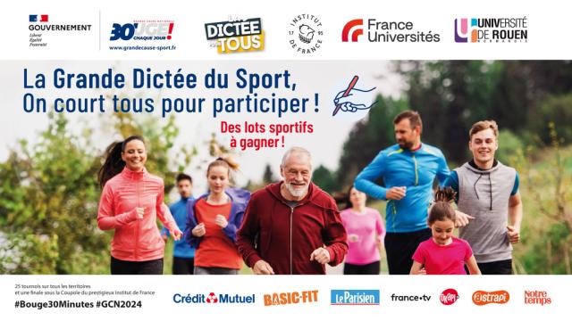 Visuel "Grande Dictée du sport à Rouen"