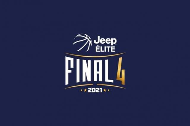 Demi-finales et finale du Final Four de basket-ball Panneau bleu sur lequel il est écrit Final en blanc et le en couleur or