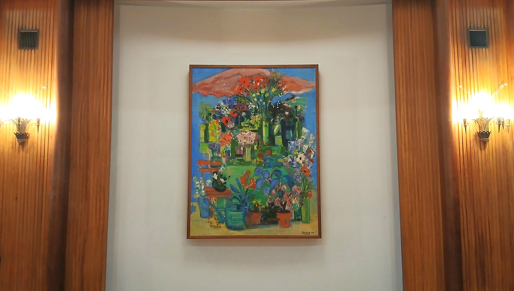 Photo de l'oeuvre de Robert SAVARY (1920-2000), Les Fleurs, 1961. Huile sur toile.